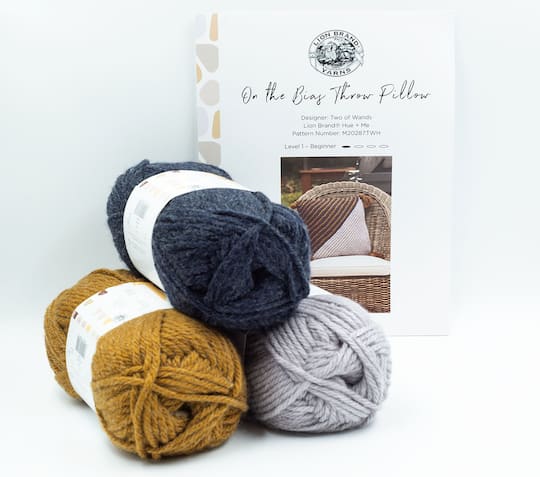 Lion Brand® Two of Wands On the Bias Pillow Knit Yarn Bundle